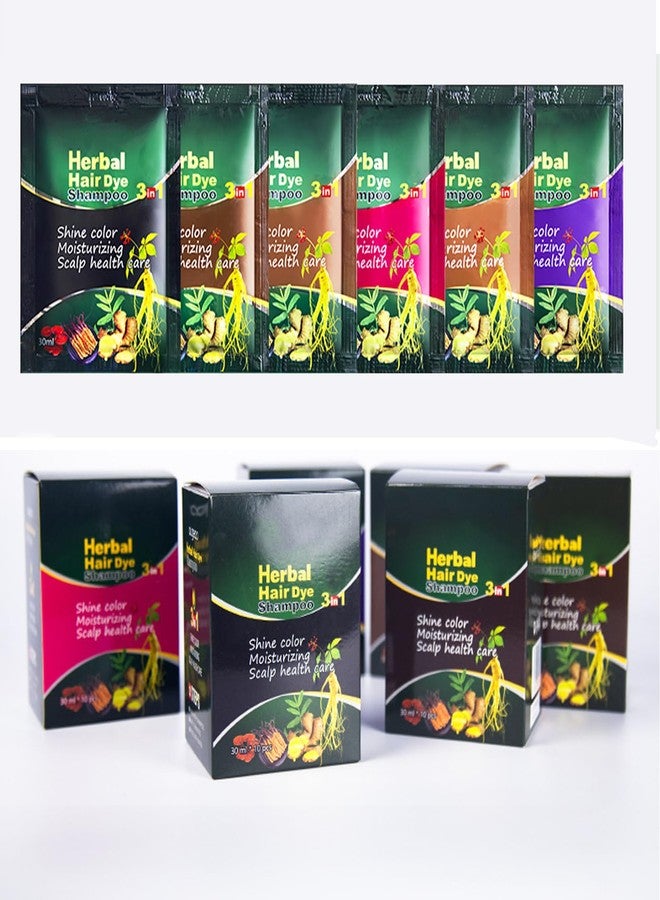 HUDABABY Dark Brown Hair Dye Shampoo 3 in 1 for Women/Men Hair Color, Herbal Natural Dye Cover Gray Grey Coverage Permanent Instant | Easy to Use | Travel Size (Dark Brown) - Image 4